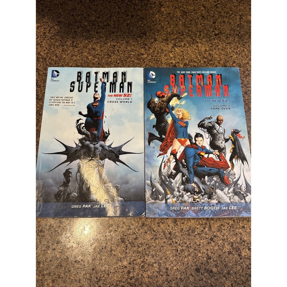 Lot Of 2 Batman Superman Cross World Game Over Vols 1-2 Pak Booth Lee New 52!